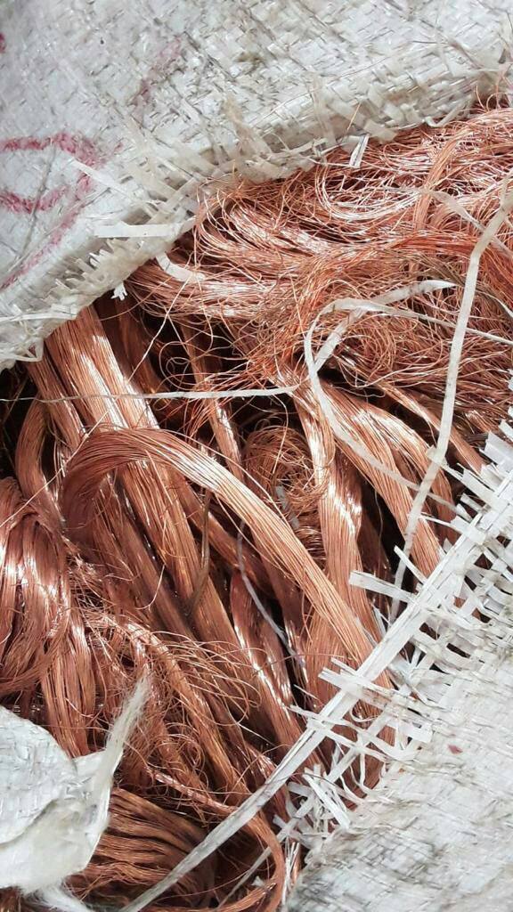 Copper wire scrap, (Millberry) 99.99% purity